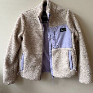 Madewell Penfield Sherpa Fleece in Cream and Lavender